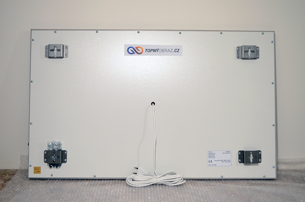 360W - Infrapanel "Kamínkové srdce" - zadní strana