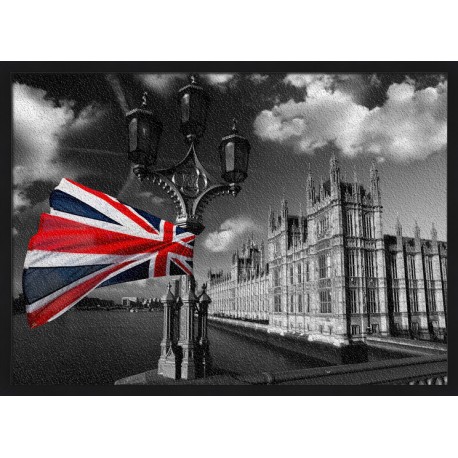 Topný obraz - Union Jack a černobílý Londýn