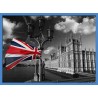 Topný obraz - Union Jack a černobílý Londýn