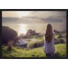 Topný obraz - Sedící dívka a scenérie