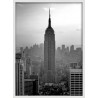 Topný obraz -New York Empire State Building bílý rám