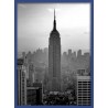 Topný obraz -New York Empire State Building modrý rám