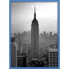 Topný obraz -New York Empire State Building světle modrý rám