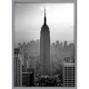 Topný obraz -New York Empire State Building šedý rám