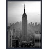 Topný obraz -New York Empire State Building tmavě modrý rám