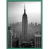 Topný obraz -New York Empire State Building zelený rám