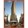 Topný obraz - New York Flatiron oranžový rám
