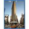 Topný obraz - New York Flatiron světle modrý rám