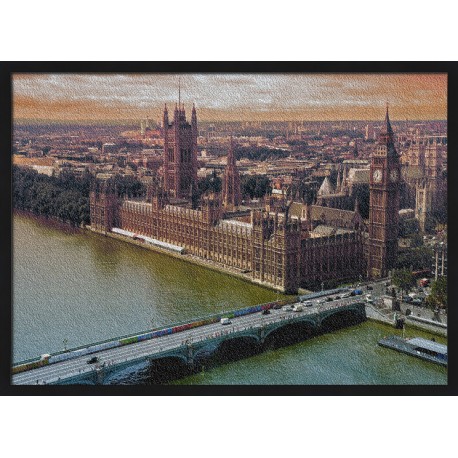 Topný obraz - London - černý rám