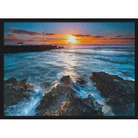 Topný obraz - Pobřeží se západem slunce