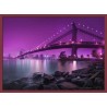 Topný obraz - Most Manhattan - bordo rám