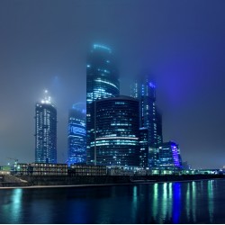 infrapanel - Mrakodrapy v noci