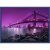 Topný obraz - Most Manhattan - modrý rám