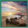 Topný obraz - Západ slunce na útesu