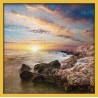 Topný obraz - Západ slunce na útesu