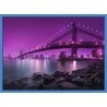 Topný obraz - Most Manhattan - světle modrý rám